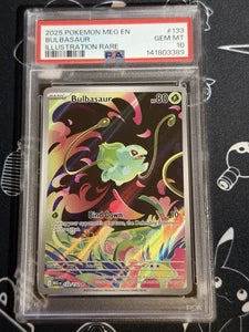 Bulbasaur 133/132 Mega Evolution Illustration Rare graded PSA 10