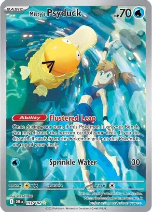 Misty's Psyduck 193/182 Destined Rivals Illustration Rare Pokémon card